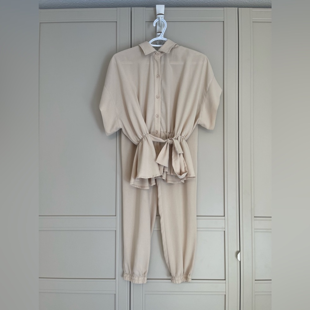 Elegant Cream Jumpsuit